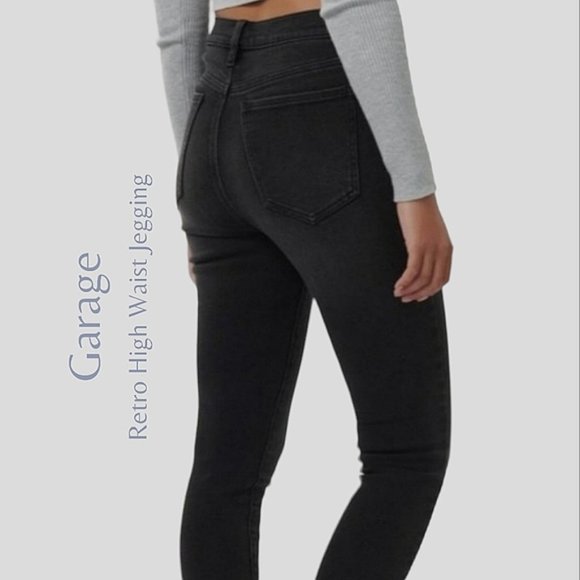 GARAGE Retro High Rise Distressed Jegging - Picture 1 of 9